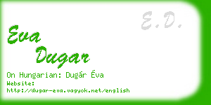 eva dugar business card