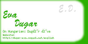 eva dugar business card